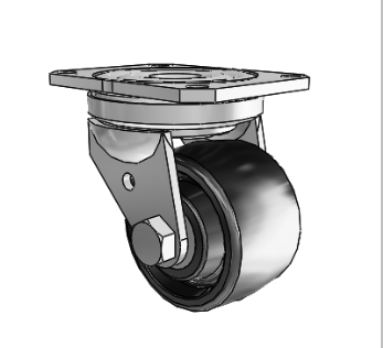 3" Glass-Filled Nylon Business Machine Swivel Caster - S4.3312.351