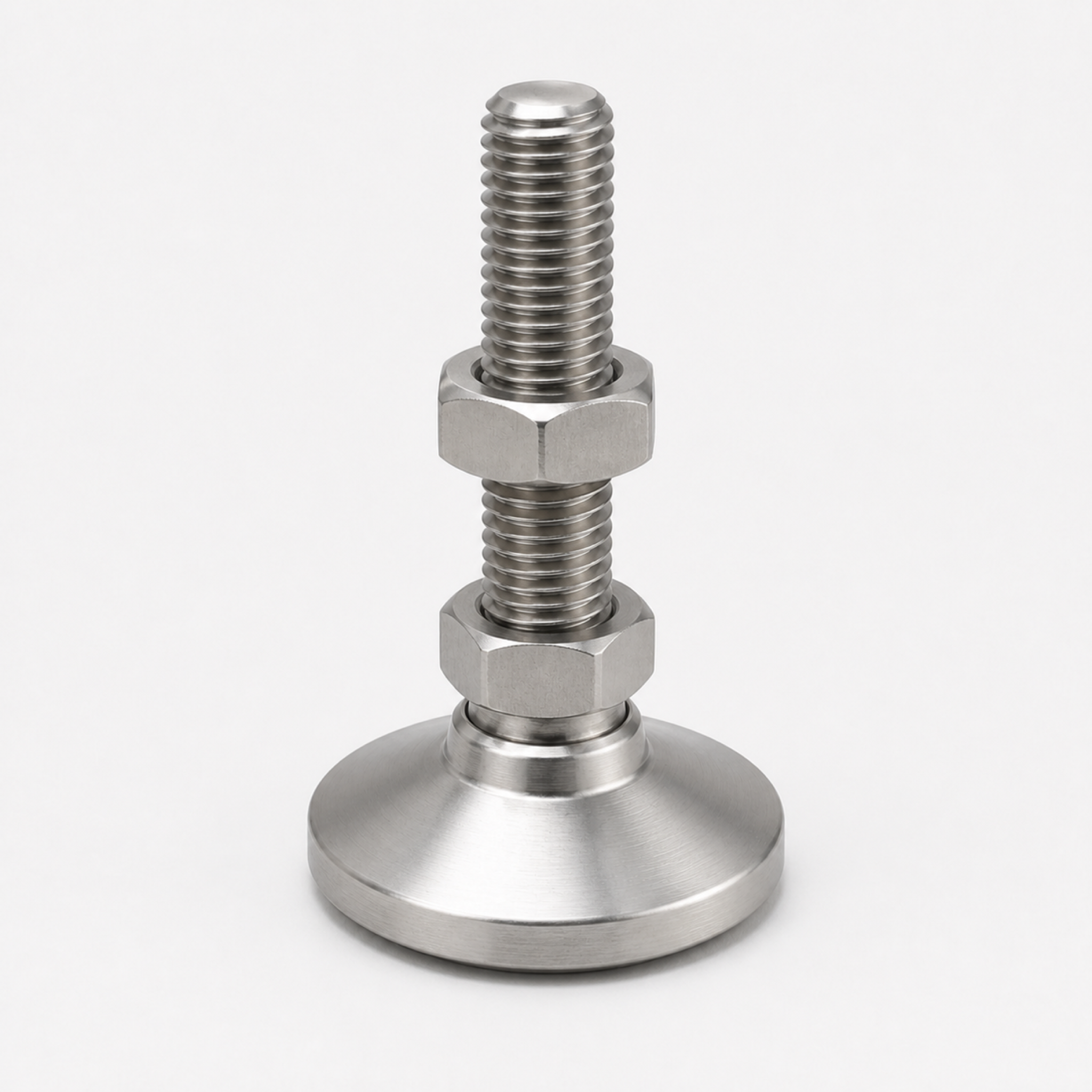 1/4"-20 x 1.25" Threaded Stainless Steel 1" Base Swivel Leveling Mount - SSW-0 - hero