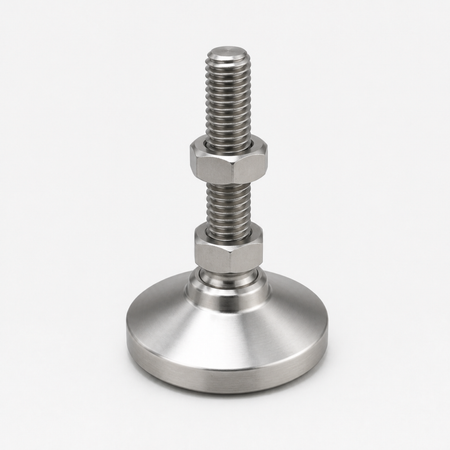 1/2"-13 x 2" Threaded Stainless Steel 1.875" Base Swivel Leveling Mount - SSW-2 - hero