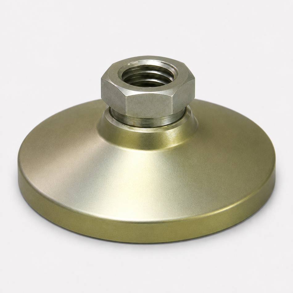 Tapped 2.5" Base Steel Swivel Leveling Mount for 5/8"-11 Thread -TSW-3 - hero