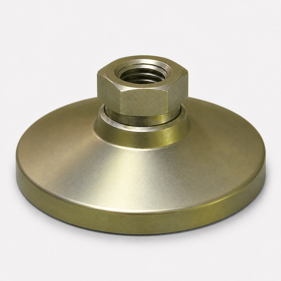 Tapped 3" Base Steel Swivel Leveling Mount for 3/4"-10 Thread - TSW-4 - hero