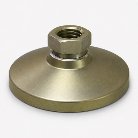 Tapped 4" Base Steel Swivel Leveling Mount for 1"-8 Thread - TSW-5 - hero