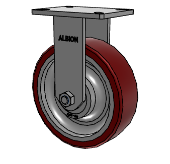 10" x 3" Rigid Albion 410 Contender Kingpinless Caster w/CG-MAX (AK) Polyurethane Wheel - 410AK10528R