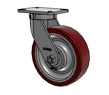 10" x 3" Swivel Albion 410 Contender Kingpinless Caster w/CG-MAX (AK) Polyurethane Wheel - 410AK10528S