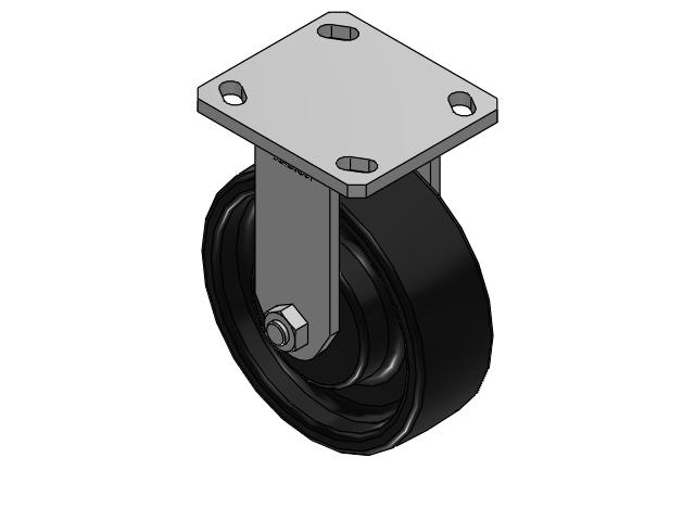 6" x 2" Rigid Albion 110 Series Kingpinless Casters - 110FR06201R - Albion