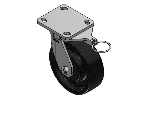 6"x 2" Swivel Caster w/ Swivel Lock (L), Albion 110 Series Kingpinless Casters - 110FR06201SL - Albion
