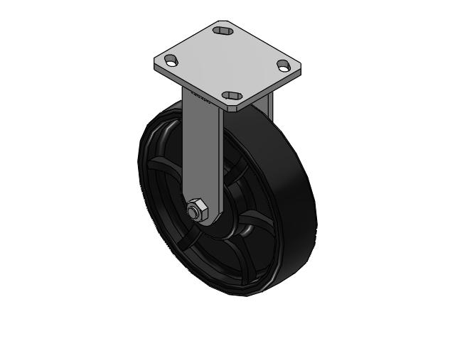 8" x 2" Rigid Albion 110 Series Kingpinless Casters - 110FR08201R - Albion
