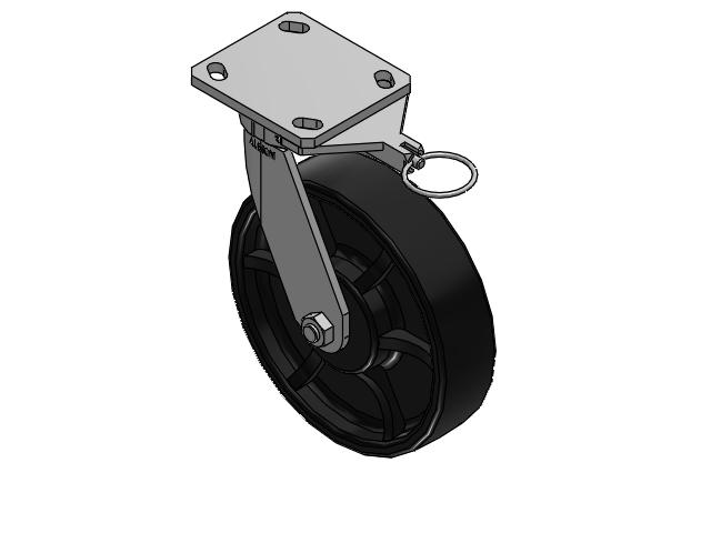 8"x 2" Swivel Caster w/ Swivel Lock (L), Albion 110 Series Kingpinless Casters - 110FR08201SL - Albion