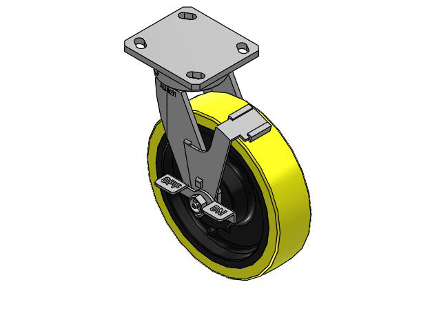 8"x2" Swivel Albion 110PF Series Kingpinless Caster w/Face Brake - 110PF08228SFBC - Albion
