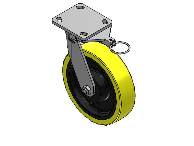 8"x2" Swivel Albion 110PF Series Kingpinless Caster w/ Swivel Lock - 110PF08228SL - Albion