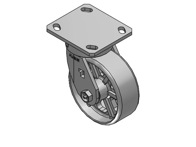 5" Top Plate Swivel Caster with Cast Iron Wheel - 170CA05201S - Albion