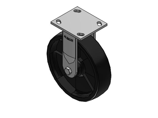 8" Top Plate Rigid Caster with Glass-Filled Polypropylene Wheel - 170RT08201R01 - Albion