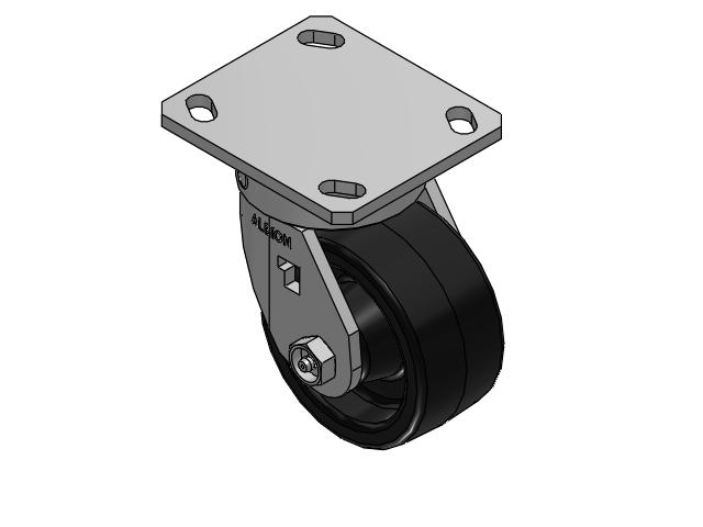 4" Top Plate Swivel Caster with Phenolic Wheel - 170TM04201S - Albion