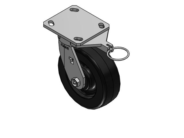 6" Top Plate Swivel Caster with Phenolic Wheel and Swivel Lock (L) - 170TM06201SL - Albion