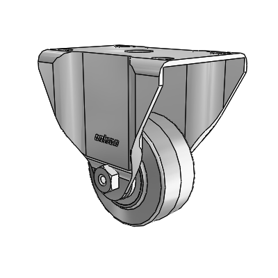 2.5" Performa Rubber 2 Series Rigid Caster - 2.02208.441 - Colson