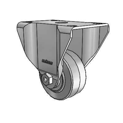 2.5" Performa Rubber 2 Series Rigid Caster - 2.02208.445 - Colson