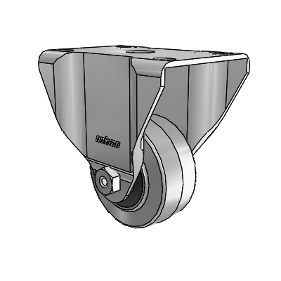 2.5" Performa Rubber 2 Series Rigid Caster - 2.02208.445 COND - Colson