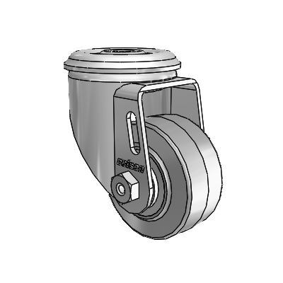 2.5" Performa Rubber 2 Series Swivel Caster - 2.02250.441 - Colson