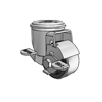 2.5" Polyolefin 2 Series Swivel Caster - 2.02250.53 BRK1 - Colson