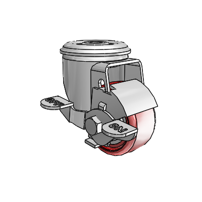 2.5" Polyurethane 2 Series Swivel Caster - 2.02250.91 BRK1 - Colson