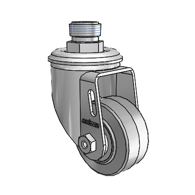 2.5" Performa Rubber 2 Series Swivel Caster - 2.02253.445 - Colson