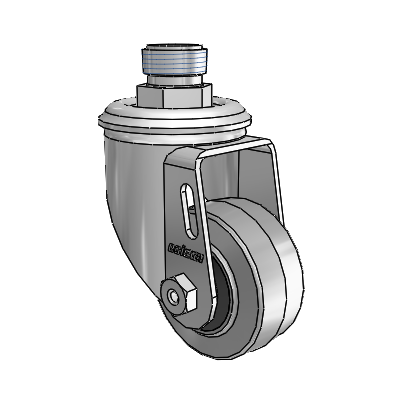2.5" Performa Rubber 2 Series Swivel Caster - 2.02253.445 COND - Colson