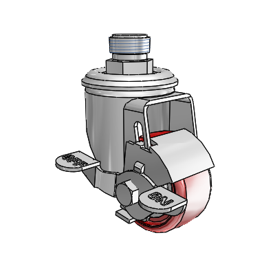 2.5" Polyurethane 2 Series Swivel Caster - 2.02253.95 BRK1 - Colson
