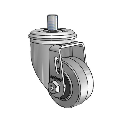 2.5" Performa Rubber 2 Series Swivel Caster - 2.02254.445 COND MTG12 - Colson