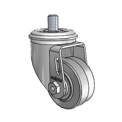 2.5" Performa Rubber 2 Series Swivel Caster - 2.02254.445 MTG10 - Colson