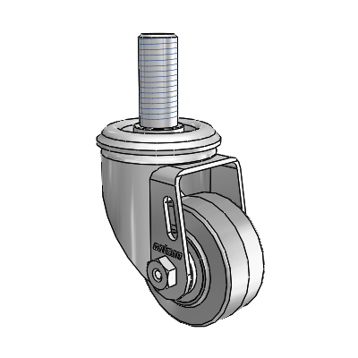 2.5" Performa Rubber 2 Series Swivel Caster - 2.02254.445 MTG15 - Colson
