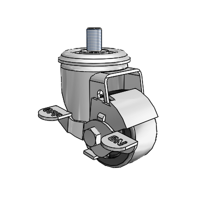 2.5" Polyolefin 2 Series Swivel Caster - 2.02254.53 MTG12 BRK1 - Colson