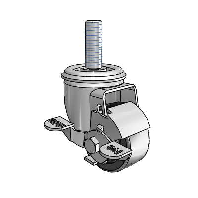 2.5" Polyolefin 2 Series Swivel Caster - 2.02254.53 MTG13 BRK1 - Colson