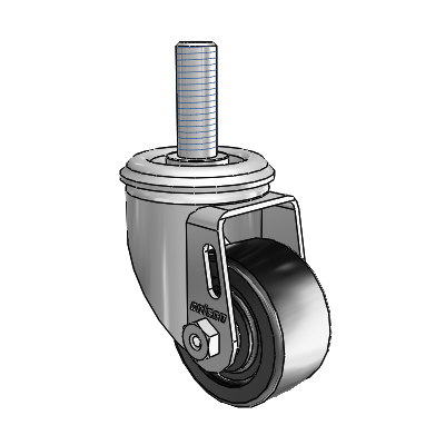 2.5" Polyolefin 2 Series Swivel Caster - 2.02254.55 MTG13 - Colson