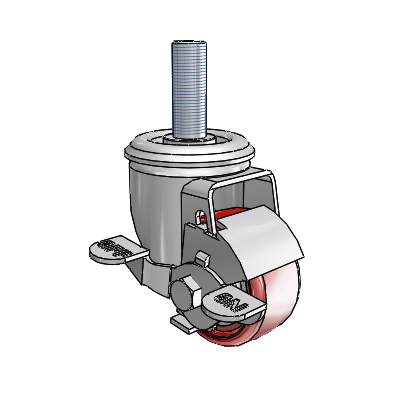 2.5" Polyurethane 2 Series Swivel Caster - 2.02254.95 MTG14 BRK1 - Colson