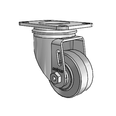 2.5" Performa Rubber 2 Series Swivel Caster - 2.02256.441 - Colson