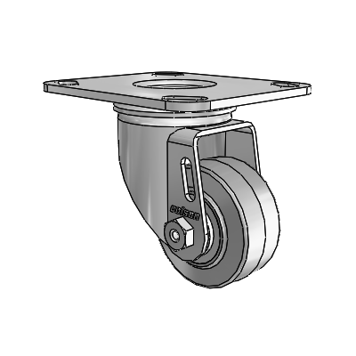 2.5" Performa Rubber 2 Series Swivel Caster - 2.02256.445 MTG27 - Colson