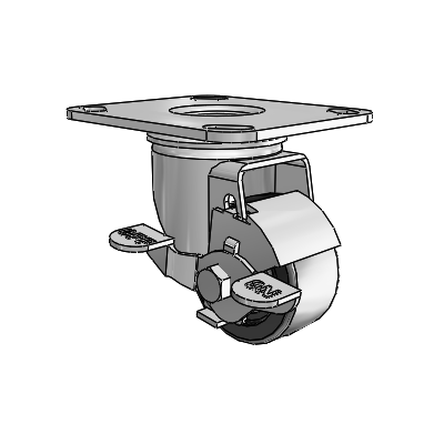 2.5" Polyolefin 2 Series Swivel Caster - 2.02256.55 MTG27 BRK1 - Colson