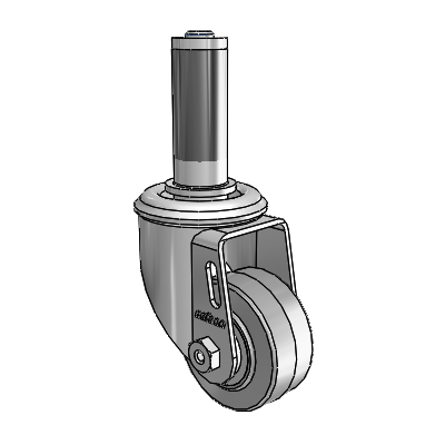 2.5" Performa Rubber 2 Series Swivel Caster - 2.02267.441 MTG42 - Colson
