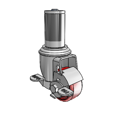 2.5" Polyurethane 2 Series Swivel Caster - 2.02267.91 BRK1 MTG46 - Colson