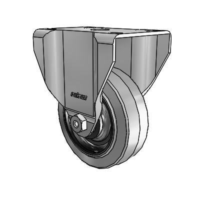 3.5" Performa Rubber 2 Series Rigid Caster - 2.03208.445 COND - Colson