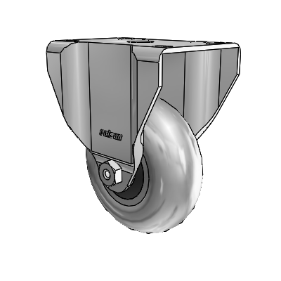 3.5" Performa Rubber 2 Series Rigid Caster - 2.03208.565 COND - Colson