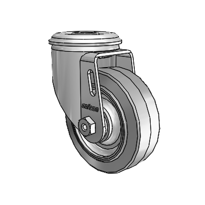 3.5" Performa Rubber 2 Series Swivel Caster - 2.03250.441 - Colson