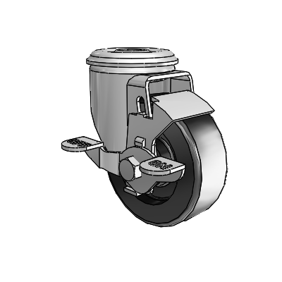 3.5" Polyolefin 2 Series Swivel Caster - 2.03250.55 BRK1 - Colson