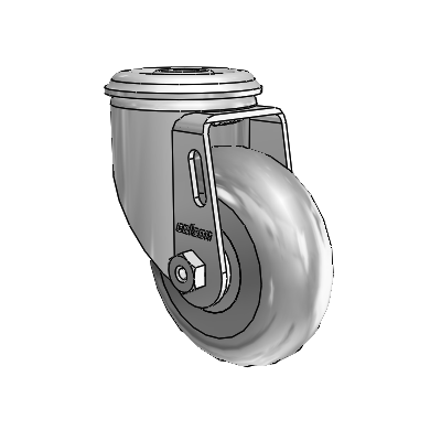 3.5" Performa Rubber 2 Series Swivel Caster - 2.03250.565 - Colson