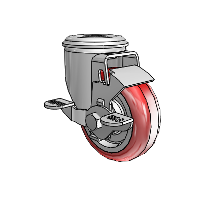 3.5" Polyurethane 2 Series Swivel Caster - 2.03250.95 BRK1 - Colson