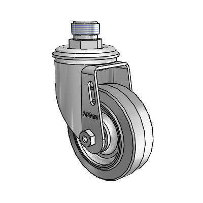 3.5" Performa Rubber 2 Series Swivel Caster - 2.03253.445 - Colson