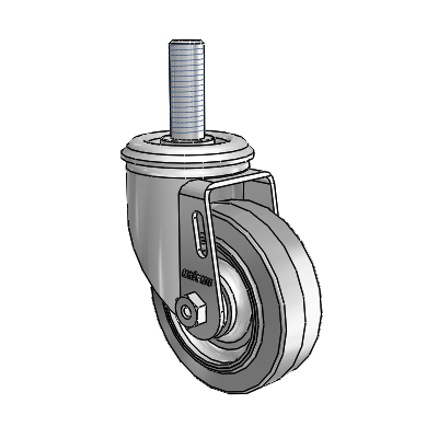 3.5" Performa Rubber 2 Series Swivel Caster - 2.03254.441 MTG13 - Colson
