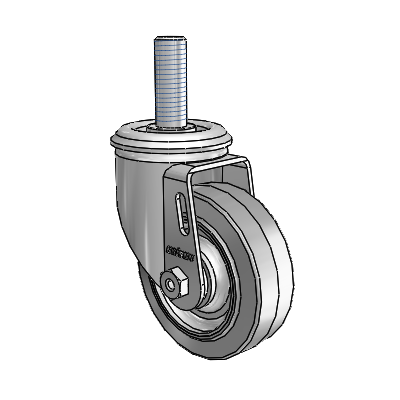 3.5" Performa Rubber 2 Series Swivel Caster - 2.03254.445 MTG13 - Colson