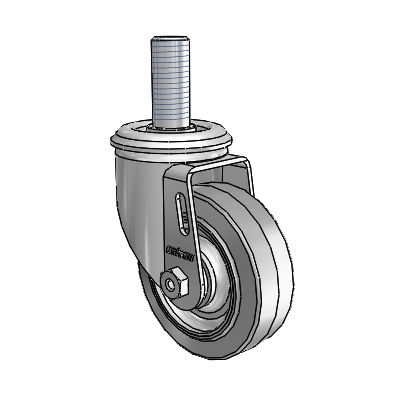 3.5" Performa Rubber 2 Series Swivel Caster - 2.03254.445 MTG15 - Colson
