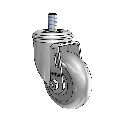 3.5" Performa Rubber 2 Series Swivel Caster - 2.03254.561 MTG11 - Colson